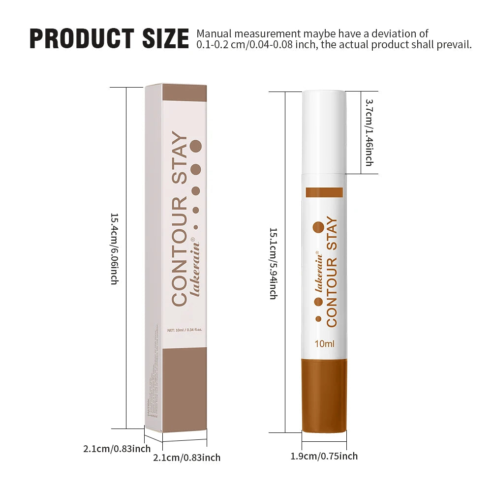 6-colors Moisturizing Liquid Contour Stay Cream Bronzer Waterproof Lightweight 3D Concealer Nourishing Face Contour Makeup