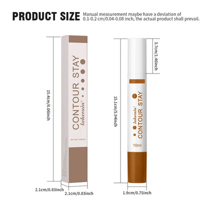 6-colors Moisturizing Liquid Contour Stay Cream Bronzer Waterproof Lightweight 3D Concealer Nourishing Face Contour Makeup