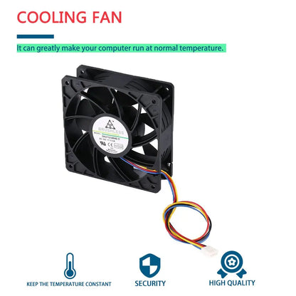 2026 Hot Miner Cooling Fan For Antminer Bitmain S7 S9 4-Pin Connector Brushless Replacement DC 12V 5.0A Cooler Fan Low Noise