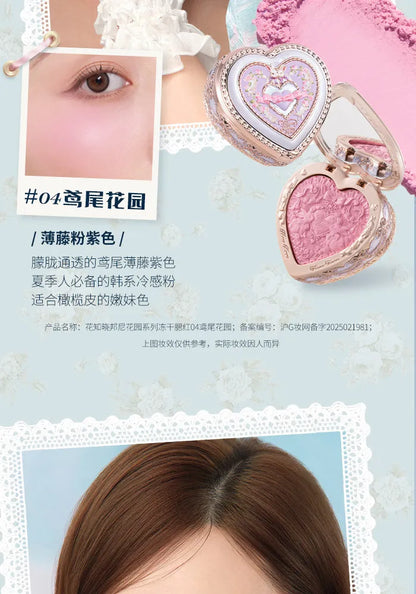 Flower Know Bunny Garde Series Blushes Cream Smooth Long-lasting All-Day Face Enhancing Makeup Blush Cream For Cheek