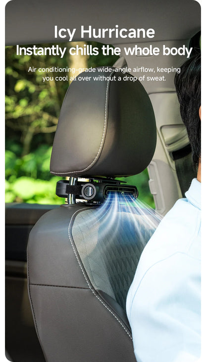Car Backseat Cooling Fan Wide-angle Airflow High Air Volume Car Cooler USB Powered Summer Essential AirCirculator Fast Delivery