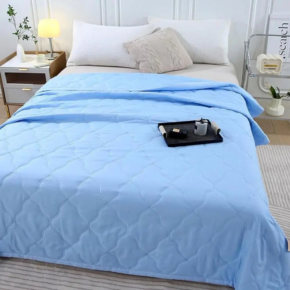 Summer Cooler Quilt Conditioning Quilt Double Sided Cold Effect Blanket Cooler Fiber Heat-dissipating Quilt Skin-Friendly Washed