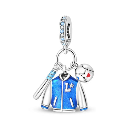 Passionate 925 Silver Dumbbell Badminton Soccer Sport Charms Beads Fit Pandach 925 Original Bracelet DIY Jewelry Graduation Gift