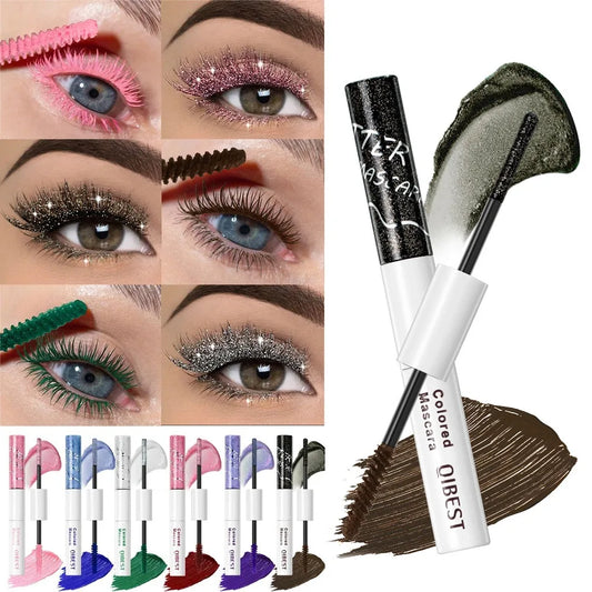 Double Head 2 IN 1 Mascara Silk Fiber Lash Mascara Volume Waterproof Lasting Non-Smudging Thick Thin Curling Mascara Eyes Makeup