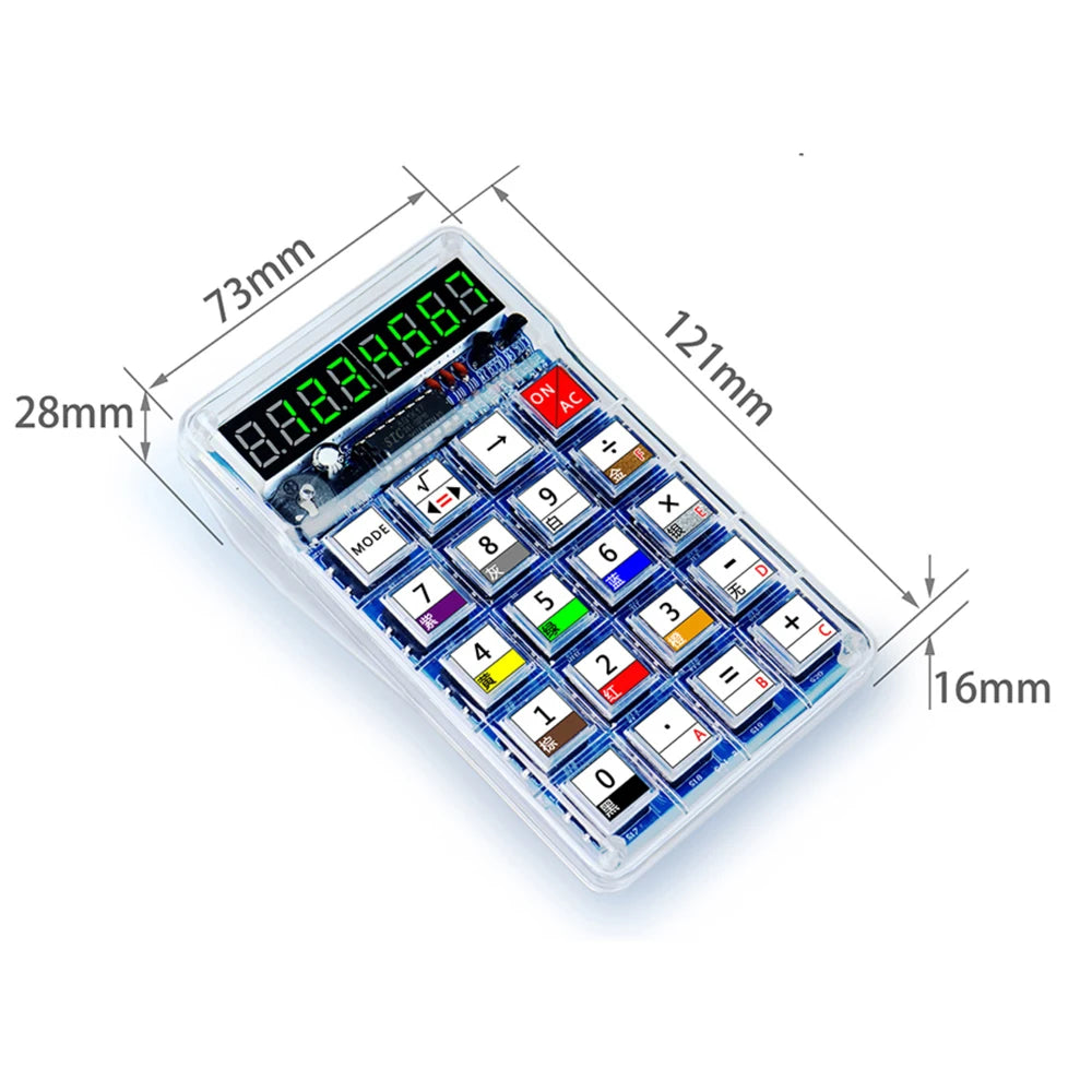 DIY Electronic Kit LED Digital Tube Calculators 51 Microcontroller Control Resistance Conversion DIY Soldering Projects