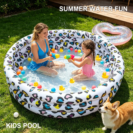 Leopard Pattern Inflatable Children's Sand Pool Outdoor Pool Indoor Ocean Ball Pool Baby Paddling Pool Pvc Swimming Pool