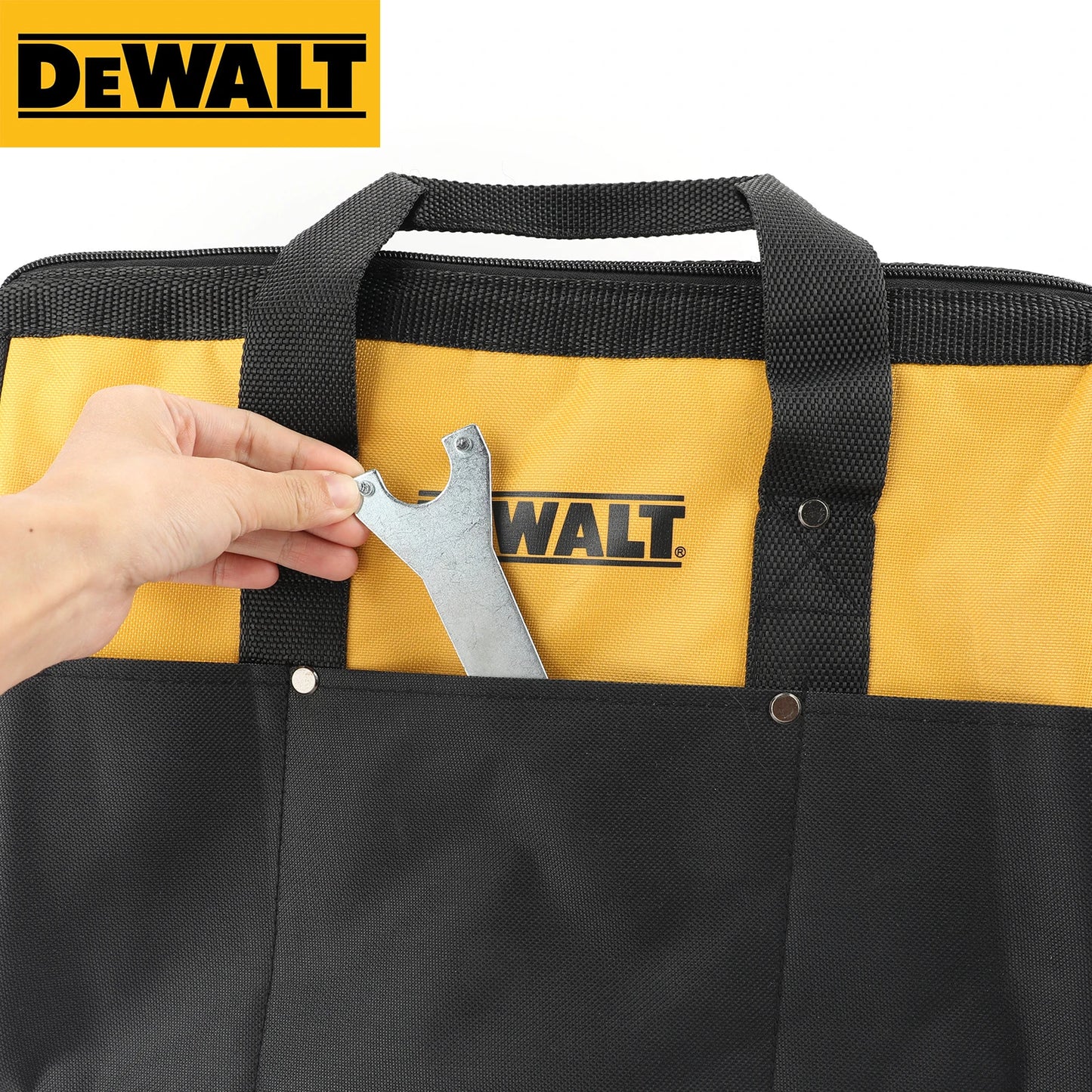 DEWALT multifunctional tool kit, electric wrench, screwdriver, metal hardware accessories, durable storage tool, handbag.ST37