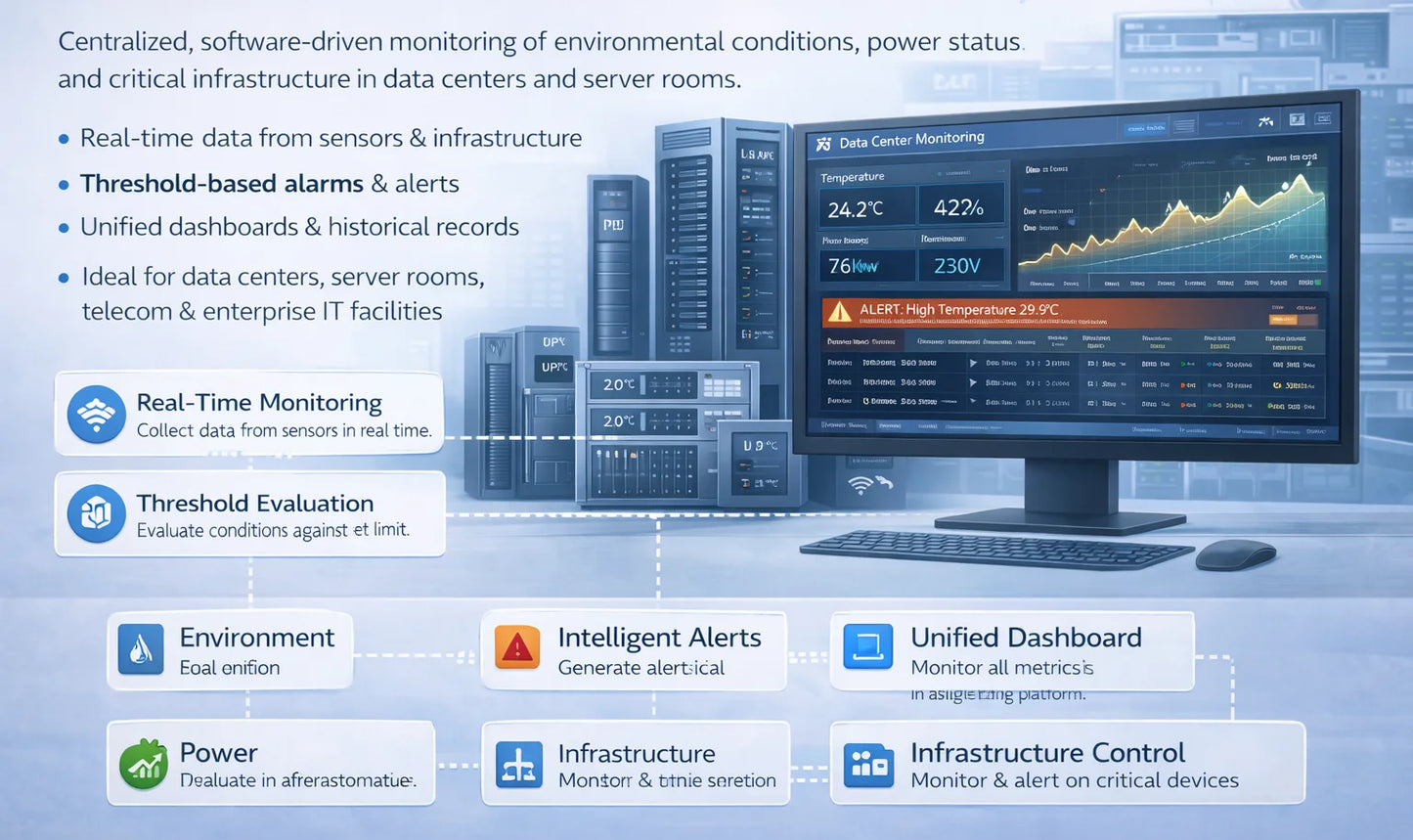 Professional Infrastructure Protection Real-Time Environmental Monitoring |  Data Center Monitoring Software – OEM Available