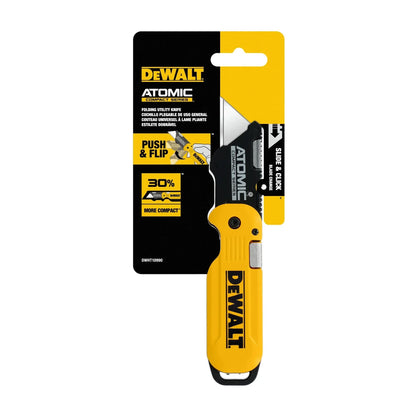 DEWALT DWHT10990 ATOMIC COMPACT SERIES Push And Flip Folding Utility Knife Hand Tools