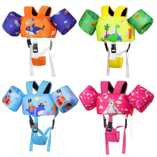 Kids Swimming Vest Toddler Floaties Arm Band Floaties with Adjustable Strap Swim Jacket Water Wing Pool Float Learning Swim