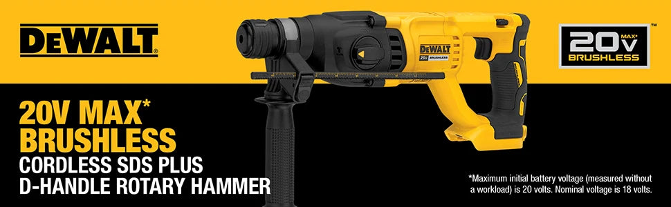 DEWALT Tools DCH133 Rotary Hammer 20V MAX Variable Speed Brushless Drill D-Handle Multifunctional Industrial Rechargeable Drill