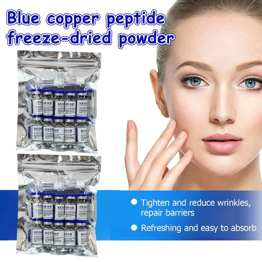 Blue Copper Peptide GHK-CU Copper Lyophilized Powder Hydration Skin Rejuvenation Improve Elasticity Repair Skin Barrier SkinCare