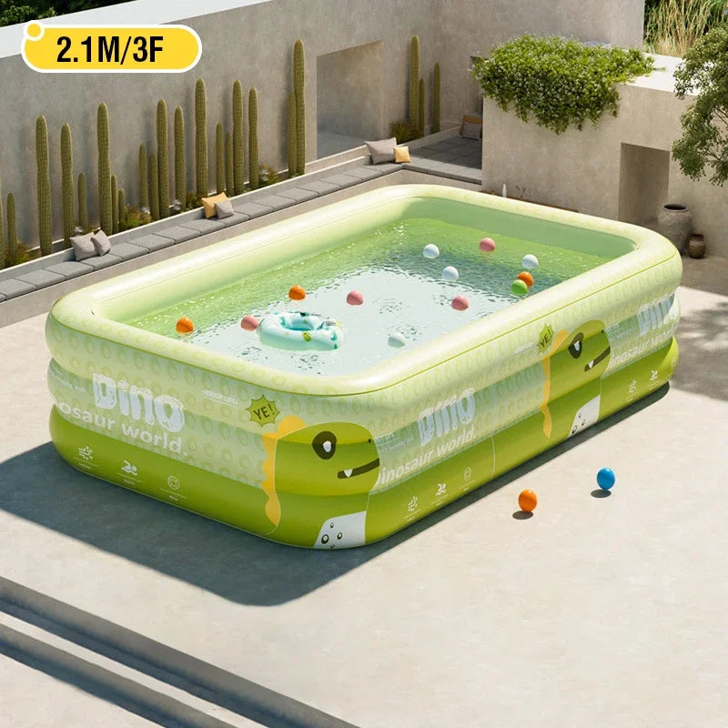 Children's Inflatable Swimming Pool PVC Home Outdoor Large Family Pool Thickened Plastic Adult Paddling Pools Garden Water Games