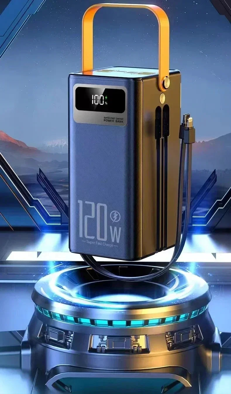 New 160000mAh Charger Portable Large Capacity Mobile Power 120W Fast Charger USB Type-C Phone External Battery