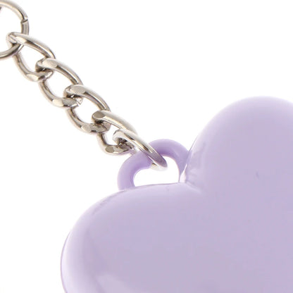 1Pcs Heart Shape Blush Empty Compact with Mirror, Keychain DIY Refillable Powder Case for Makeup
