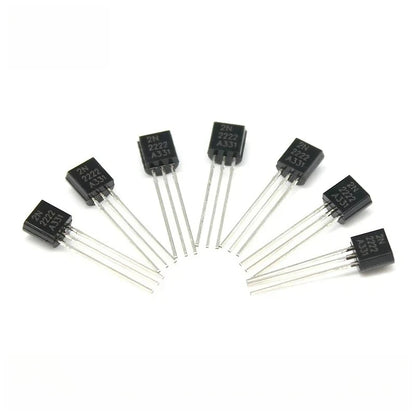 50-200pcs 2N2222 TO-92 Transistor Kit NPN 30V 800MA BJT Transistors for DIY Electronics & Circuit Projects