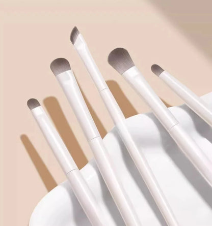 5/8/10pcs Natural Eye Makeup Brushes Set Detail Eyeshadow Brush Makeup Brush Kit White Ultra Soft Eyeshadow Eyeliner Makeup Tool