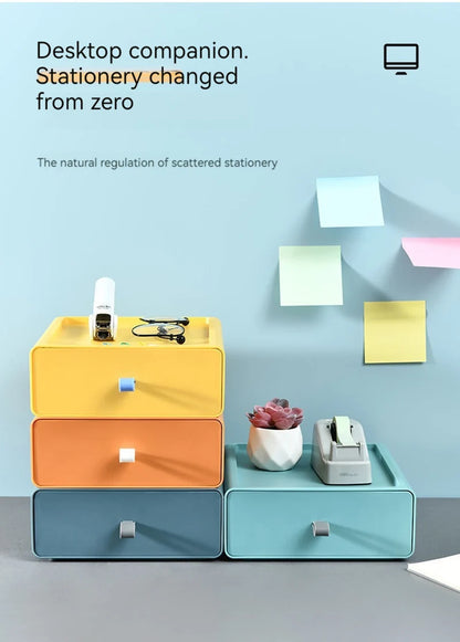 Plastic Storage Box Drawer Style Desktop Storage Box Storage Box Office Desk Shelf  Drawers Storage Box Makeup Organizer Storage