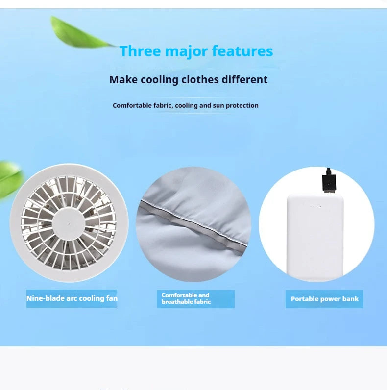 Summer Air Conditioning Suit Heatstroke Prevention Vest Men's and Women's High-tech Universal Camouflage Cooling Fan Suit