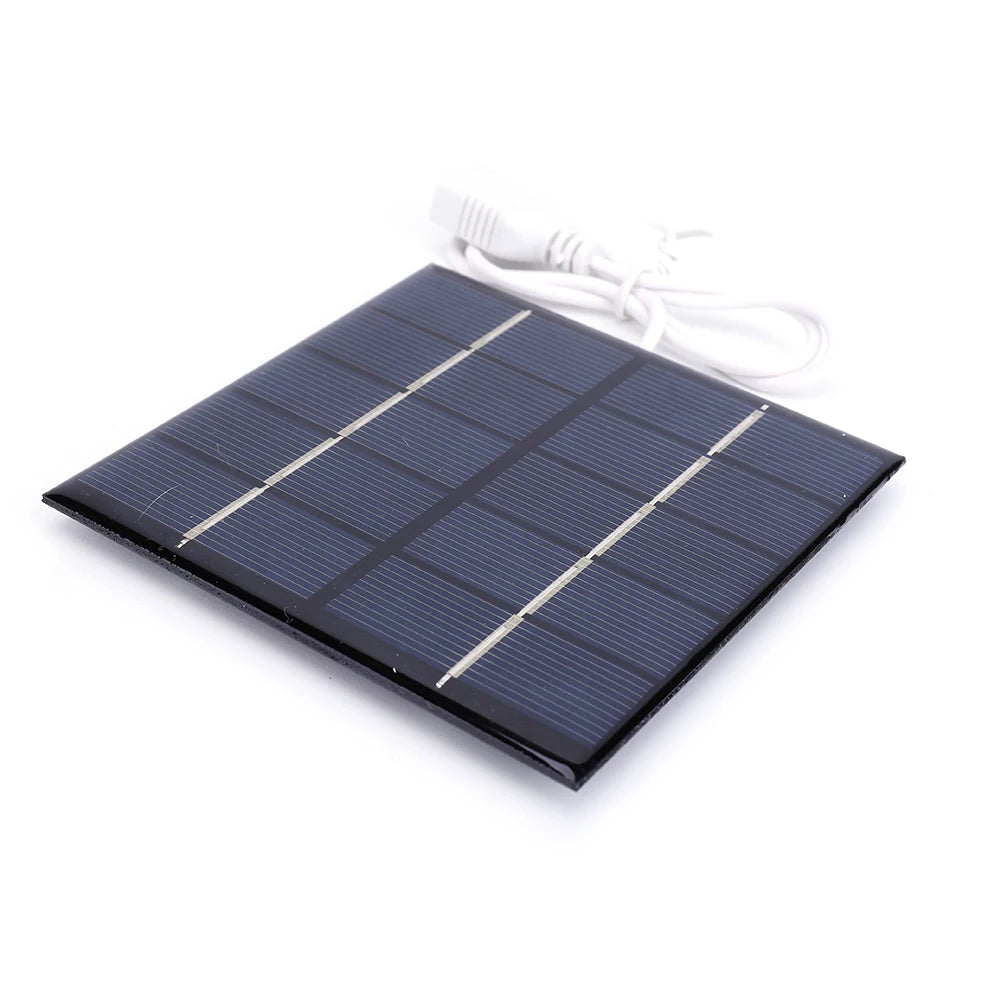 5V 240MA Solar Panel 5W Output USB Outdoor Portable Solar System For Low Power Products Cell Mobile Phone Chargers Electric Fan