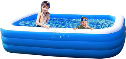 Kiddie Swimming Pool Extra Large Family-Inflatable Family Lounge Above Ground Swim Center Large Perfect for Summer Outdoor.