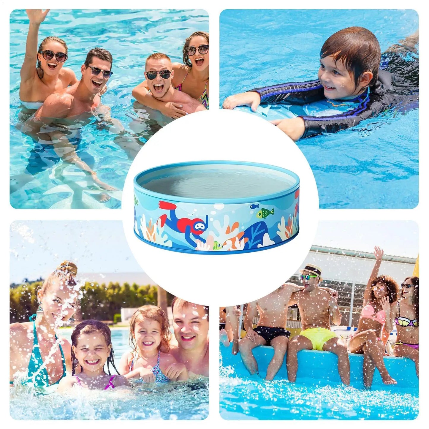 Non-inflatable Swimming Pool Circular Large Swimming Pool Children's/Home thickened baby pool Foldable Frame Pool