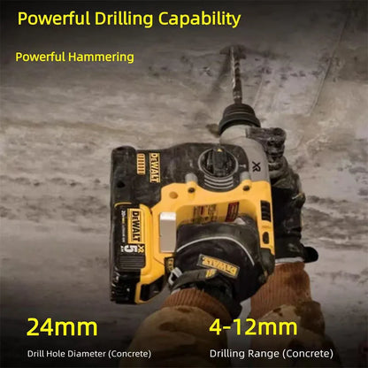 DEWALT 20V MAX 18V Brushless SDS-Plus Impact Drill 1" L-Handle Rotary Percussion Woodworking Tool Only for Home Improvement