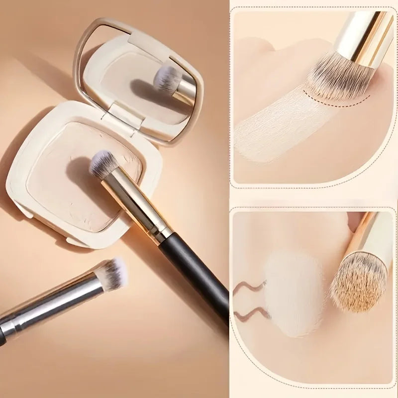 1pc Concealer Brush, Premium Nose Contour Kabuki Blusher Brushes, Flawless Under Eye Dense Face Makeup Brush for Blending Liquid