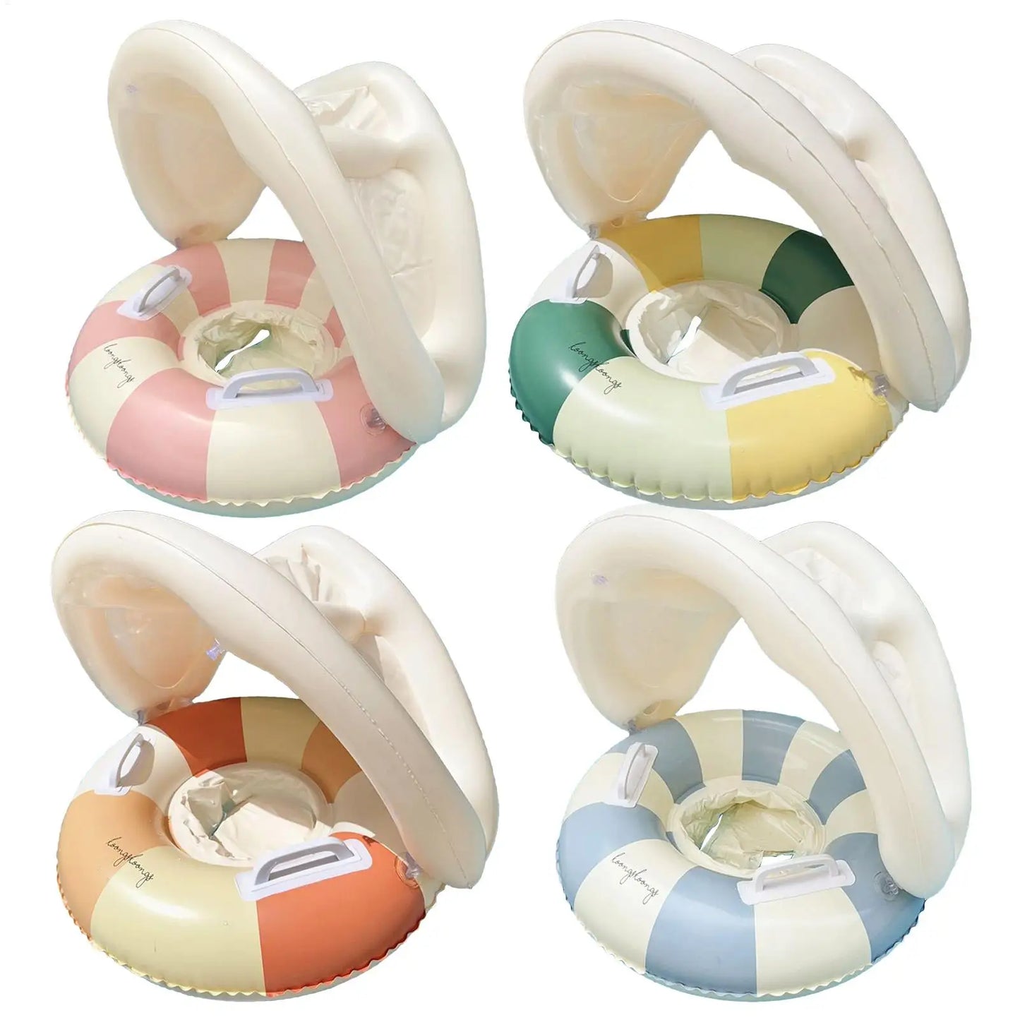 swimming Pool Float Baby Retro Children's Swimming Pool Float with Sunshade Seat Ring For Kid Child Swimming Circle Beach Water
