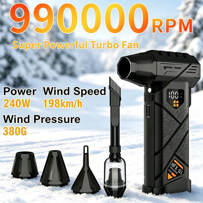 990000RPM Powerful turbo fan blower jet 380g Wind Pressure Air Blower vacuum cleaner for Car Air Duster electric snow blower