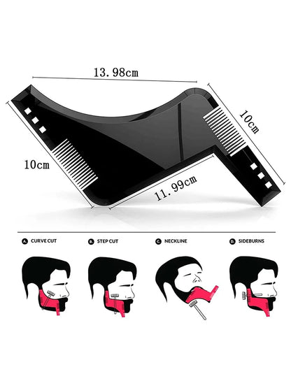 Beard Comb Sideburns Styling Comb Ribbon Brush Trimming Template Beard Styling Comb Makeup Comb Use With Beard Trimmer Or Razor