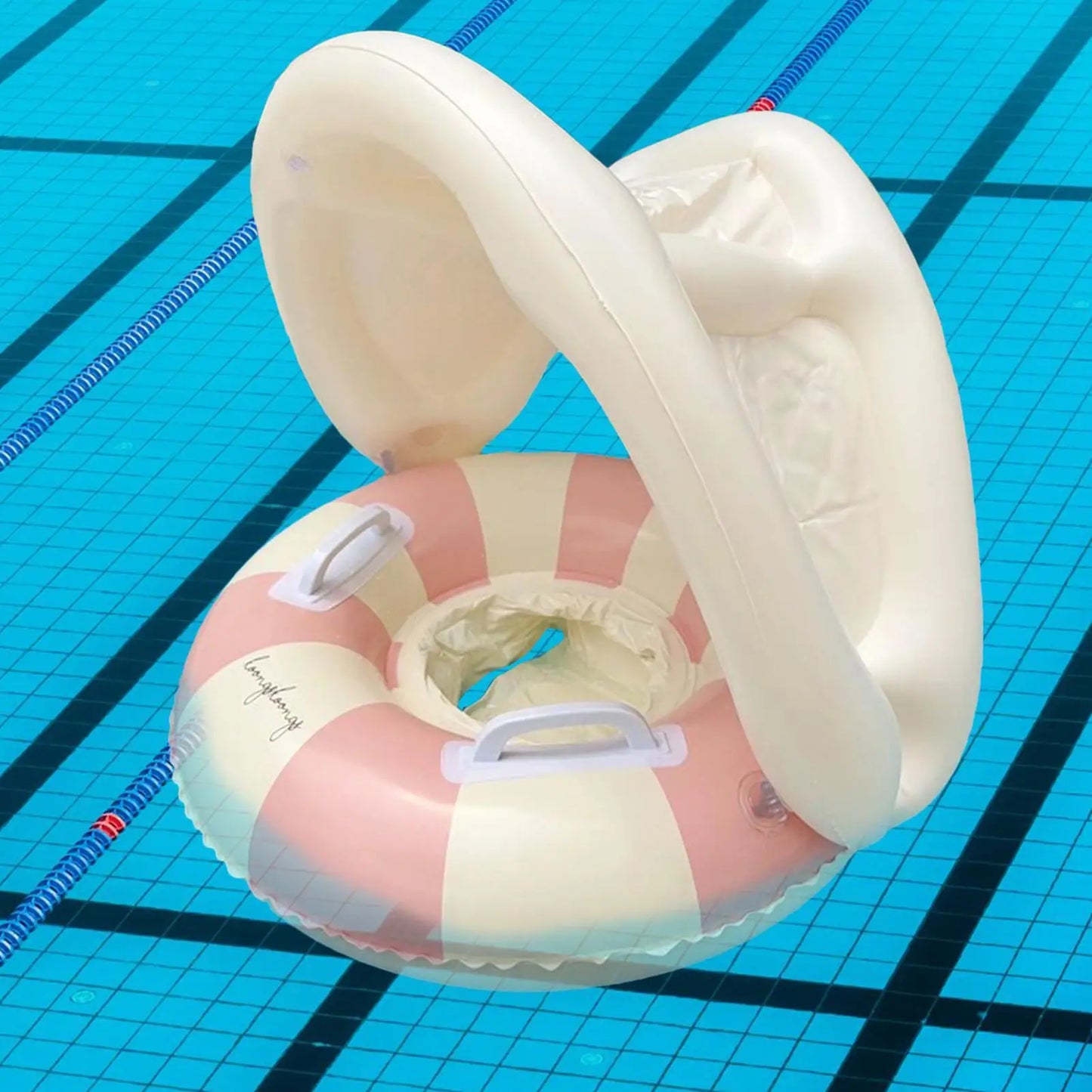 Children Swimming Float Circle with Sunshade Sun Canopy PVC Inflatable Swimming Float Baby Pool Floats For Beach Bath Pool