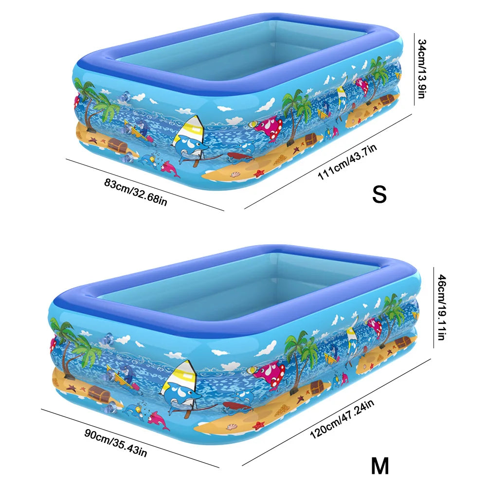 Inflatable Swimming Pool Family Pools Adult Children's Swimming Pool Summer Outdoor Indoor Kids Baby Bathtub Water Party Toys