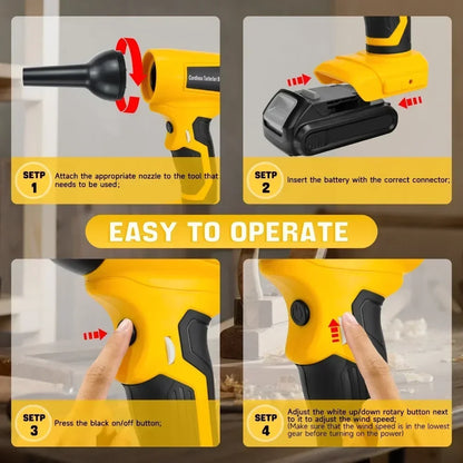 Power Tools Accessories Brushless Electric Turbo Jet Gun for Dewalt 20V Batteries Handheld Fan Computer Keyboard Cleaning Tools