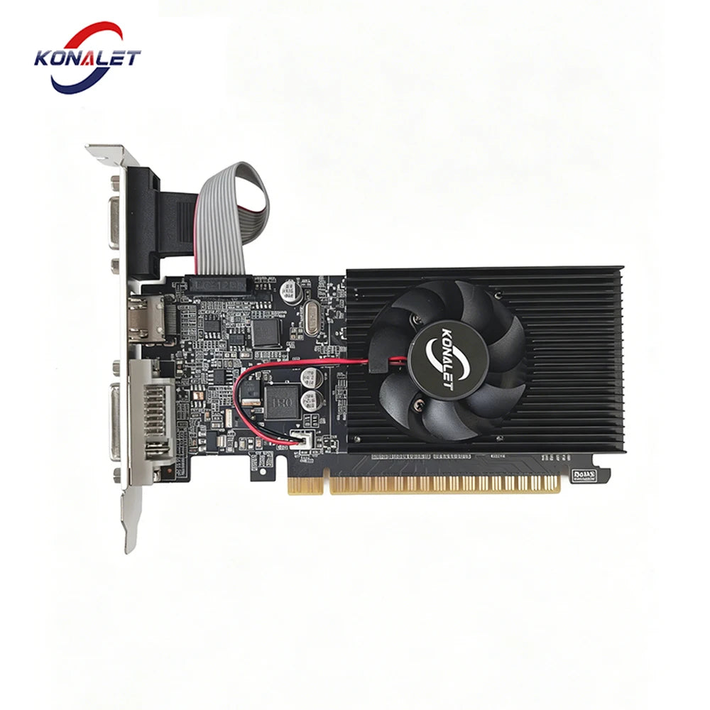 GT610 2GB DDR3 GPU 64bit PCI Express x16 Video Card HDMI DVI VGA Low Profile Graphics Card for Office PC