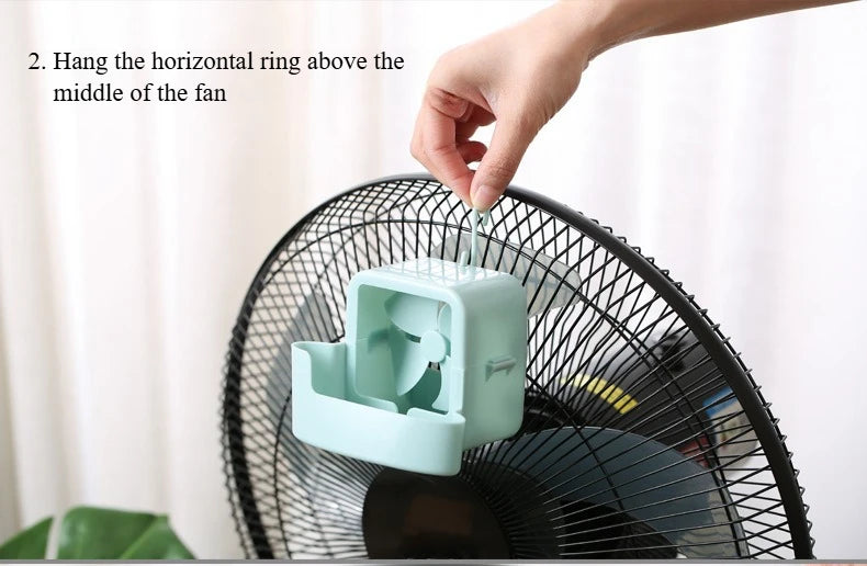 Hot Weather Fan Cooler Add Ice Cool Floor Fans Blow Cold Wind Household Hanging Ice Cooling Device Summer Small Air Conditioner