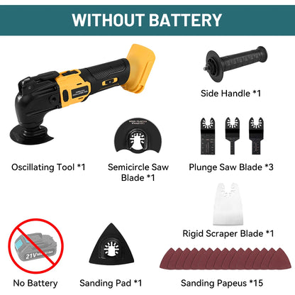 20000OPM Brushless Oscillating Multi Tools 6Gear Function Tool Electric Saw Trimmer Shovel Woodworking for DeWalt 18V Battery