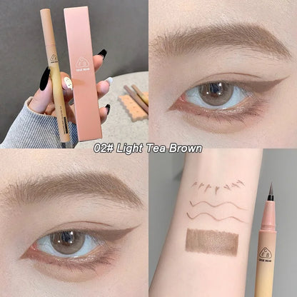 Waterproof Quick Dry Liquid Eyeliner Pen Ultra-fine Matte Black Brown Lasting Lying Silkworm Eyeliner Pencil Natural Eyes Makeup