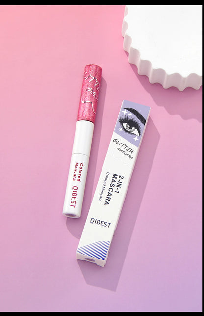 Double Head 2 IN 1 Mascara Silk Fiber Lash Mascara Volume Waterproof Lasting Non-Smudging Thick Thin Curling Mascara Eyes Makeup