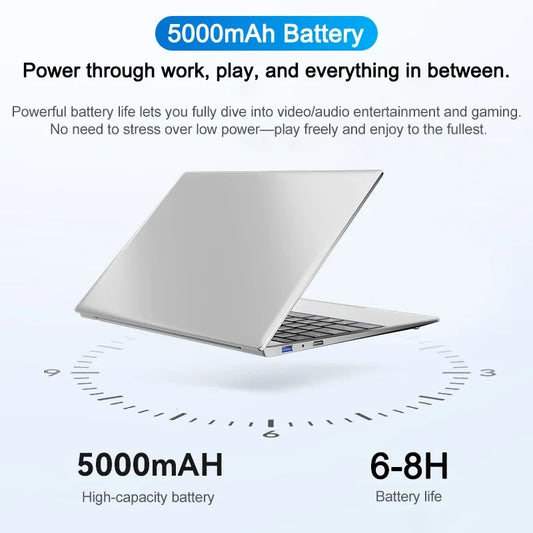 LENO 14.1" Ultra Slim Laptop 32GB 2TB Windows 11 Intel Core i7 8650U Gaming Computer PC Gamer office Notebook 1920*1080 HD