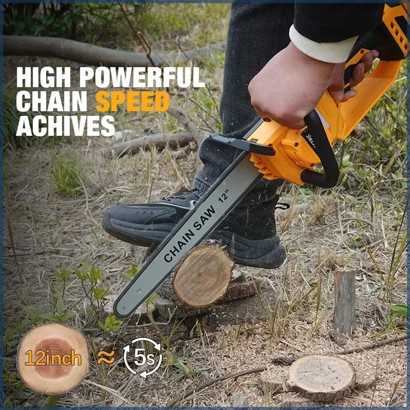 Dewalt Brushless Logging Chainsaw, Cordless Design with Automatic Oiler for Tree Cutting and Wood Trimming For 20V Battery