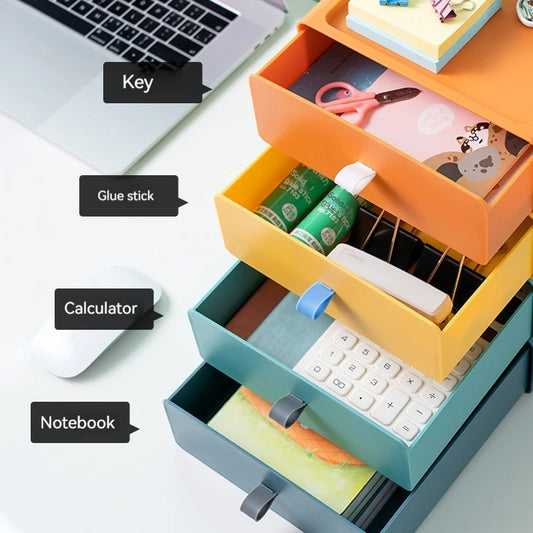 Plastic Storage Box Drawer Style Desktop Storage Box Storage Box Office Desk Shelf  Drawers Storage Box Makeup Organizer Storage