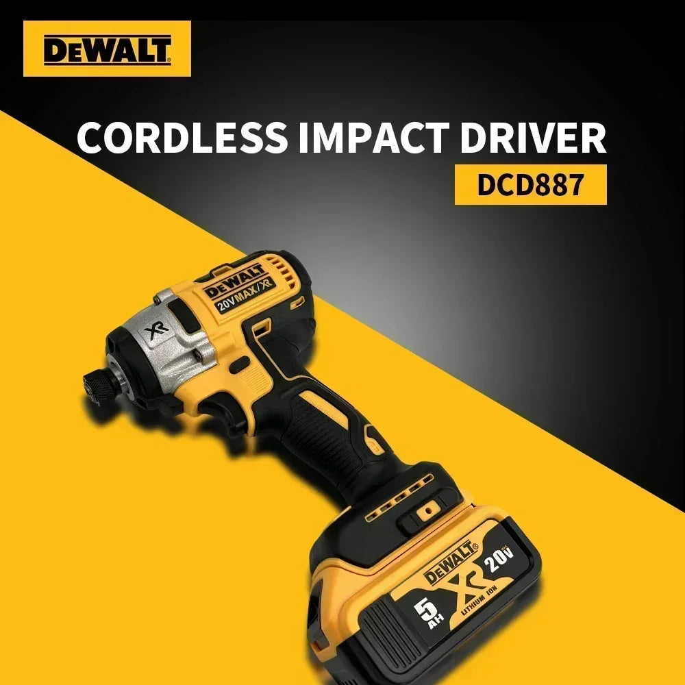 Dewalt DCD887 Electric Impact Driver Drill 18V 20V Battery Speed Brushless Motor Electric Screwdriver For Power Tools