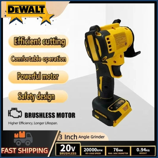 DeWALT 3 Inch Mini Angle Grinder Cordless Polishing Grinding Machine Electric Cutting Power Tools For Dewalt 20V Battery