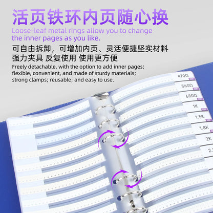 0201 0402 0603 0805 SMD resistor Kit Mobile Phone Repair Specialized Resistor Material Book for iphone Android phone repair