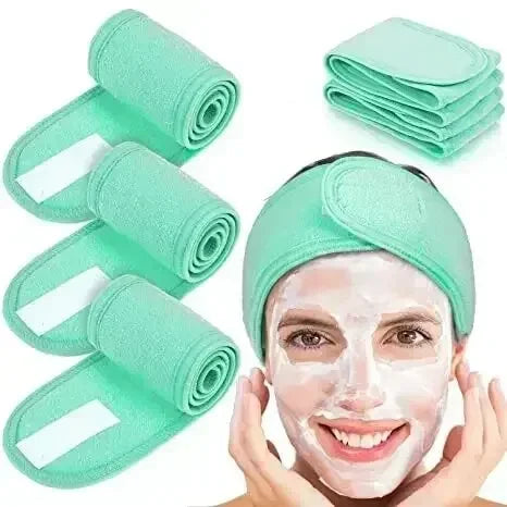 Fashion Women Wide Hairband Adjustable Makeup Wash Face Toweling Hair Wrap Headbands Face Washing Yoga Hair Make Up Accessories
