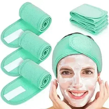 Fashion Women Wide Hairband Adjustable Makeup Wash Face Toweling Hair Wrap Headbands Face Washing Yoga Hair Make Up Accessories