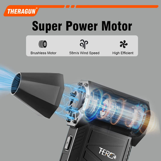 Updated X3Ultra Turbo Fan Jet,Mini Handheld 180000RPM Powerful Compressed air Duster for Car Dryer/PC/Home Cleaning