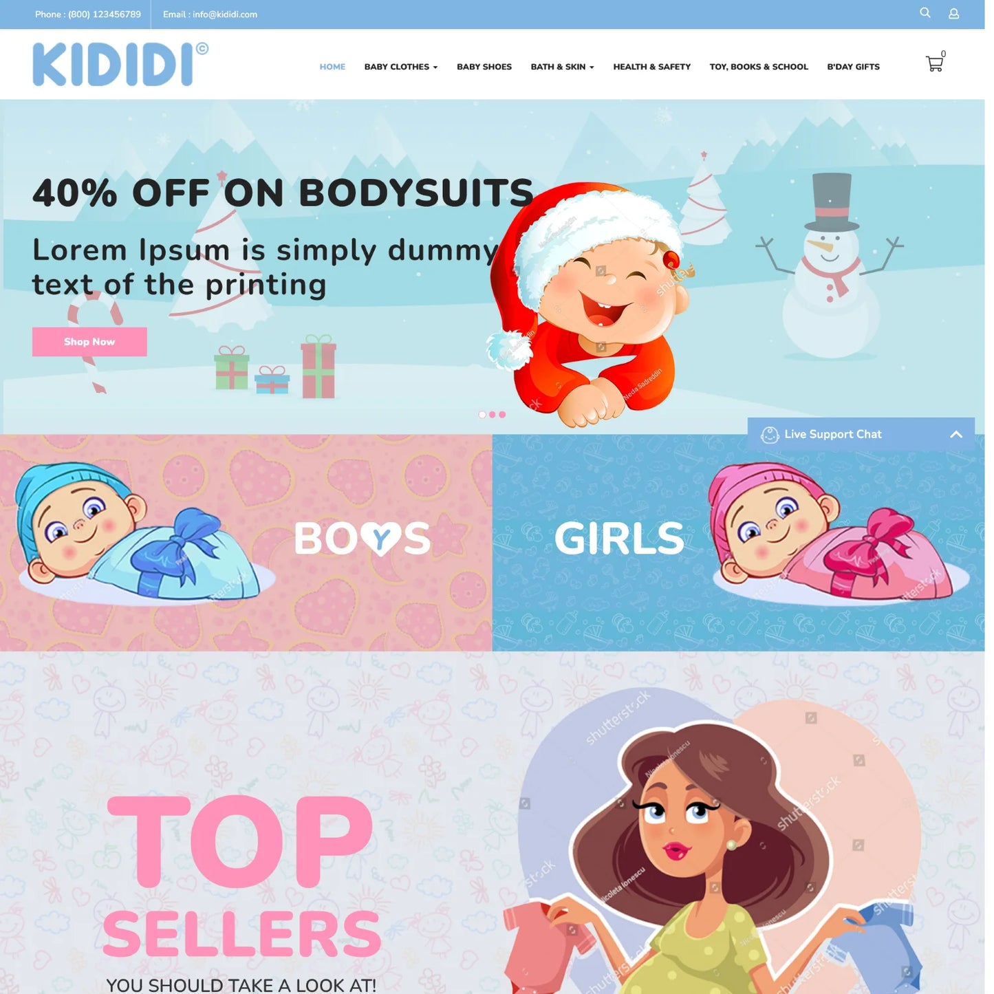 Website Design & Website Development Mobile Responsive Custom Online Selling CMS WordPress Theme & Template Web Builder Software