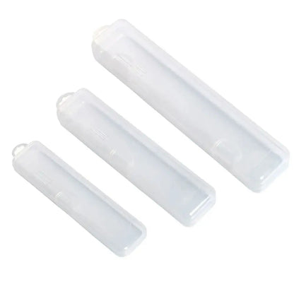 1Pcs Eyebrow Pencil Tableware Chopsticks Makeup Brush Storage Box Transparent Portable Plastic Box Organizer Multifunctional